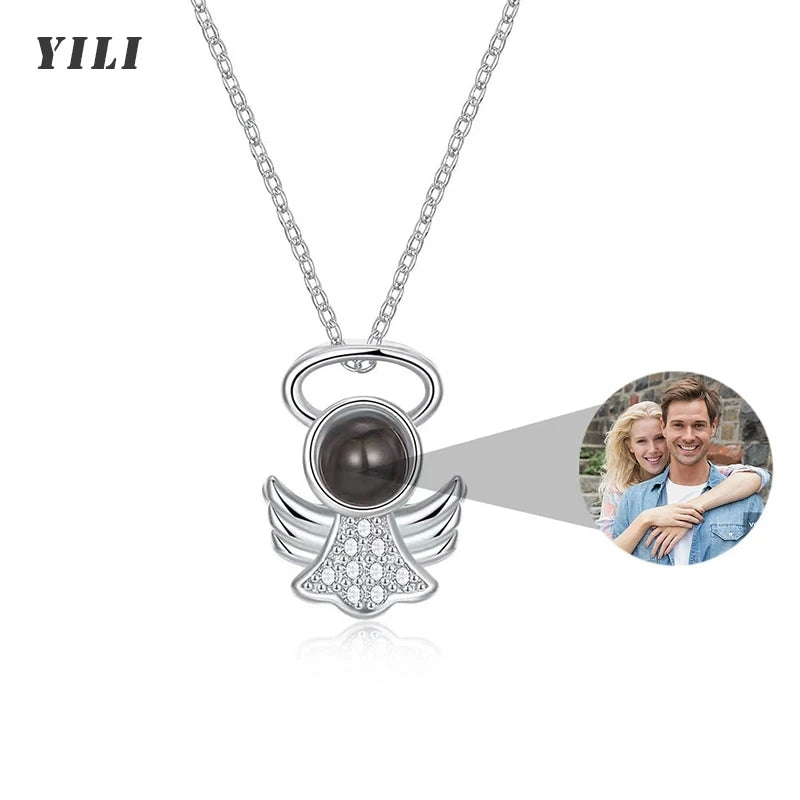 Custom Photo Necklace Projection Necklace with Picture .
