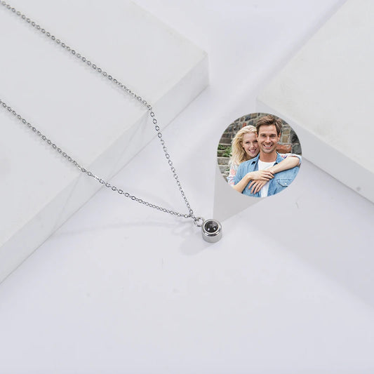 Custom Photo Necklace Projection Necklace with Picture .