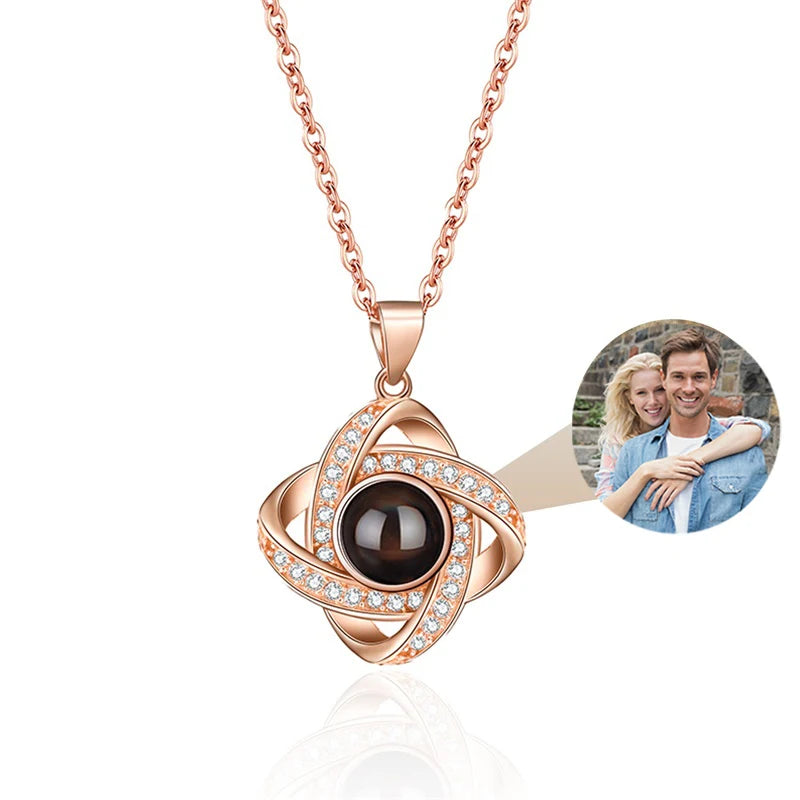 Custom Photo Necklace Projection Necklace with Picture .
