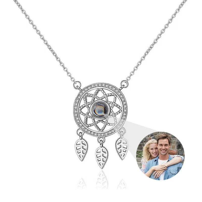 Custom Photo Necklace Projection Necklace with Picture .