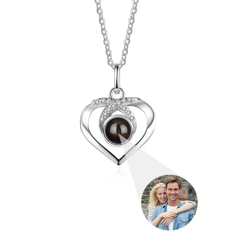 Custom Photo Necklace Projection Necklace with Picture .