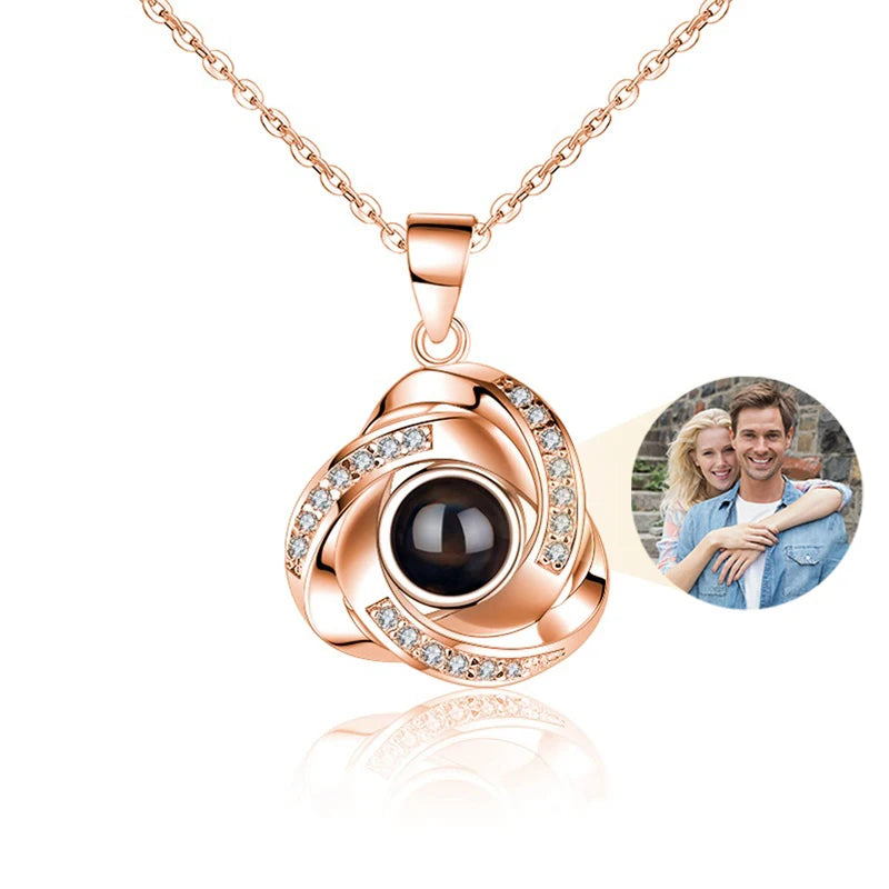 Custom Photo Necklace Projection Necklace with Picture .