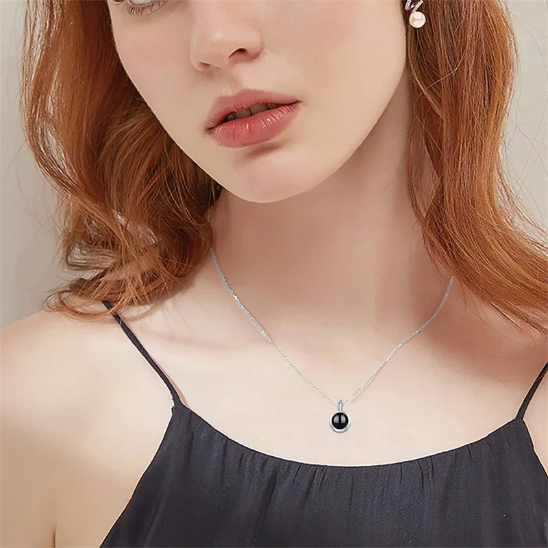 Custom Photo Necklace Projection Necklace with Picture .
