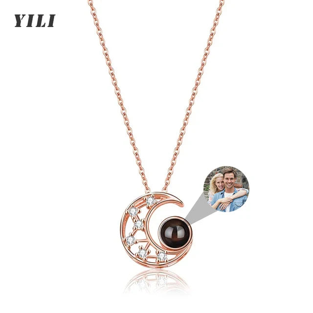 Custom Photo Necklace Projection Necklace with Picture .