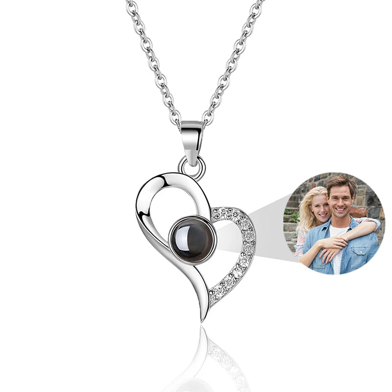 Custom Photo Necklace Projection Necklace with Picture .
