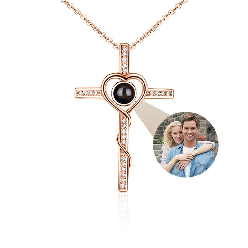 Custom Photo Necklace Projection Necklace with Picture .