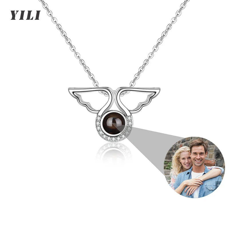 Custom Photo Necklace Projection Necklace with Picture .