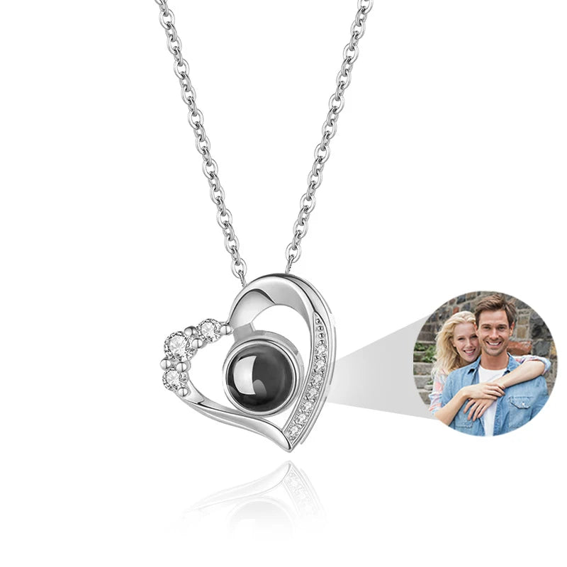 Custom Photo Necklace Projection Necklace with Picture .