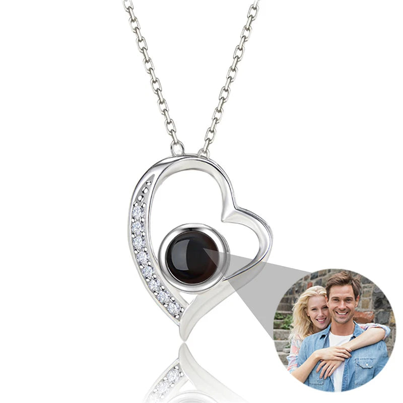 Custom Photo Necklace Projection Necklace with Picture .