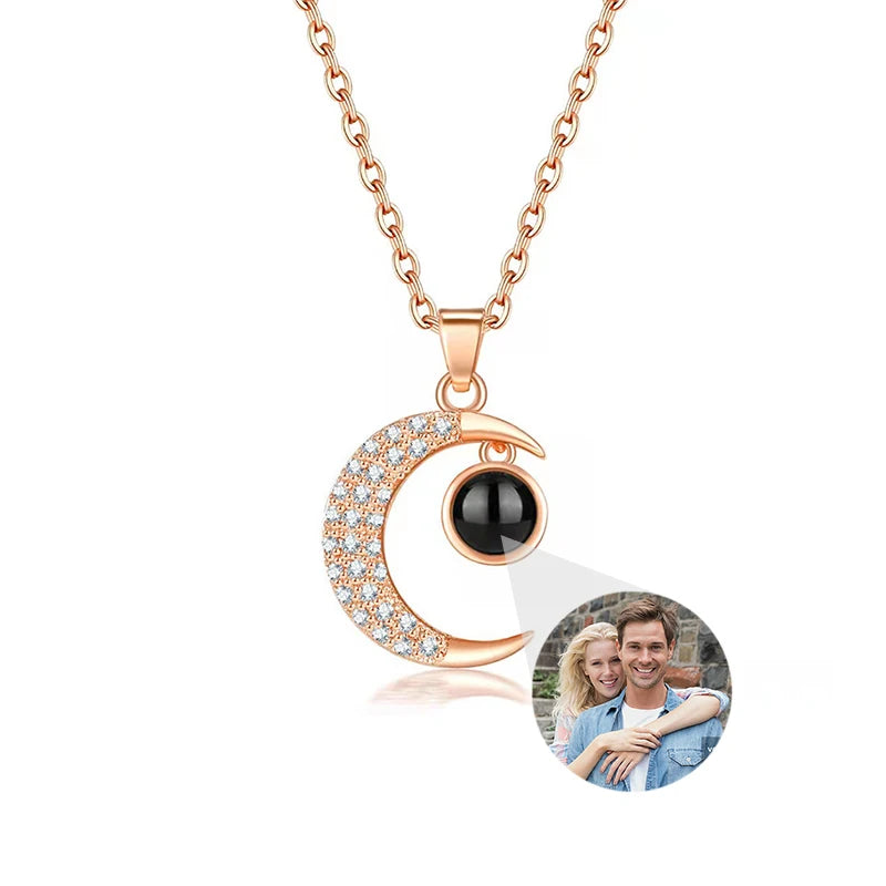 Custom Photo Necklace Projection Necklace with Picture .