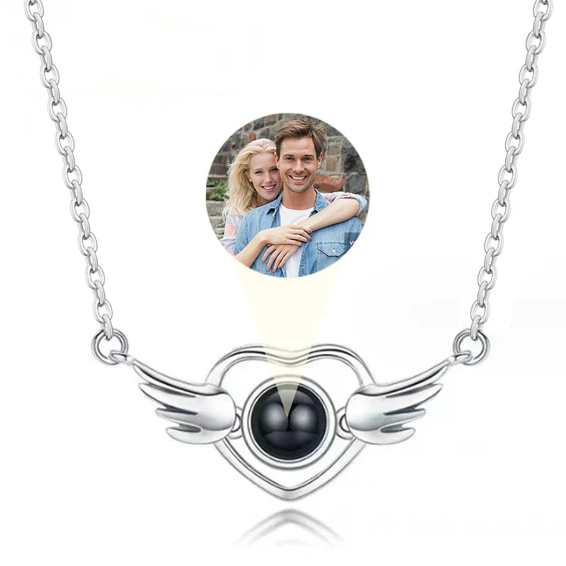 Custom Photo Necklace Projection Necklace with Picture .