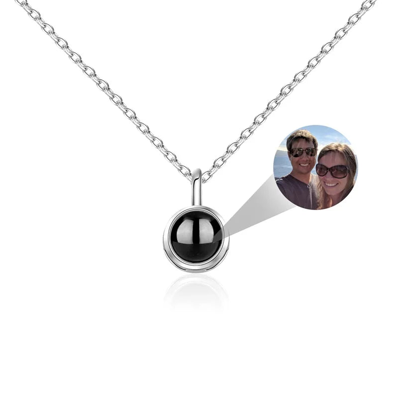Custom Photo Necklace Projection Necklace with Picture .