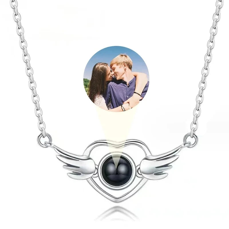 Custom Photo Necklace Projection Necklace with Picture .
