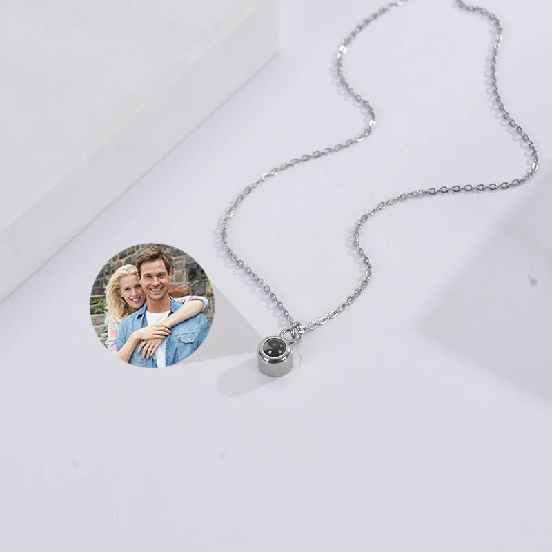 Custom Photo Necklace Projection Necklace with Picture .