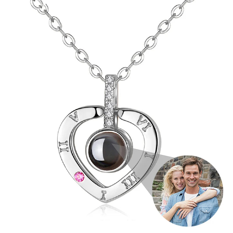 Custom Photo Necklace Projection Necklace with Picture .
