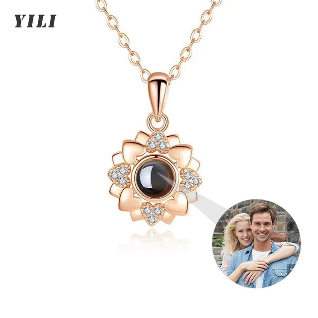 Custom Photo Necklace Projection Necklace with Picture .