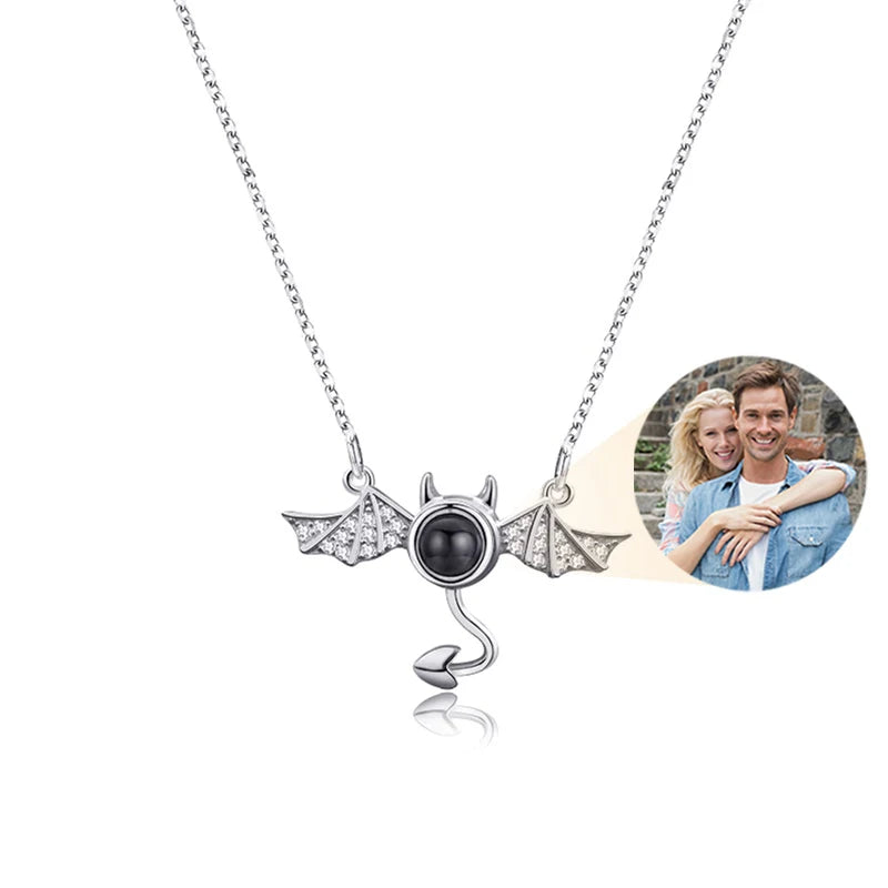 Custom Photo Necklace Projection Necklace with Picture .
